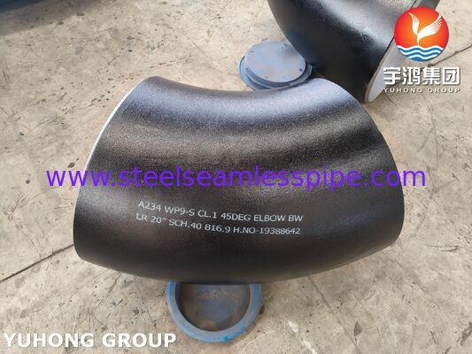 ASTM A234 WP9 CL.1 Alloy Steel Elbow für Hochtemperaturkessel und Rohrleitungen