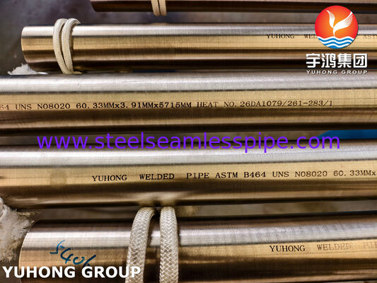 ASTM B464 UNS N08020 CARPENTER 20 NICKEL ALLOY WELDED PIPE NS143