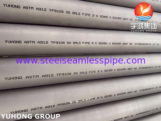 ASTM A312 TP310S / 1.4845 / UNS S31008 Stainless Steel Seamless Pipe , Pickled and Annealed