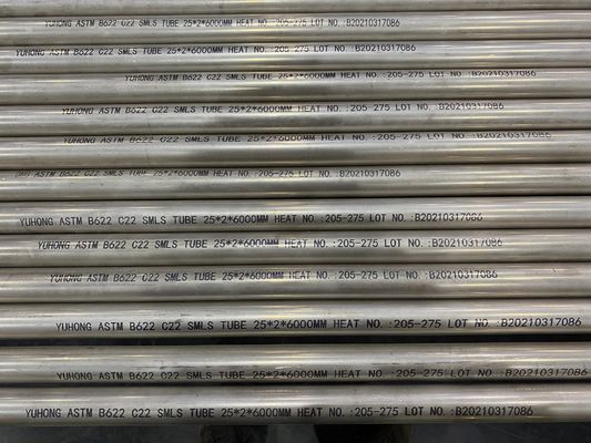 ASTM B622 C22 (UNS NO6022) SEAMLESS TUBE aus HASTELLOY Stahl, ET (ASTM E571), UT ((ASTM E213)