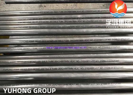 ASME SB163 UNS N04400 / Monel 400-Nickellegierung nahtlose Wärmetauscherröhre