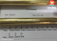 Wärmetauscherrohr ASTM B111 UNS C44300, UNS C68700 Seamless Tube aus Kupferlegierung