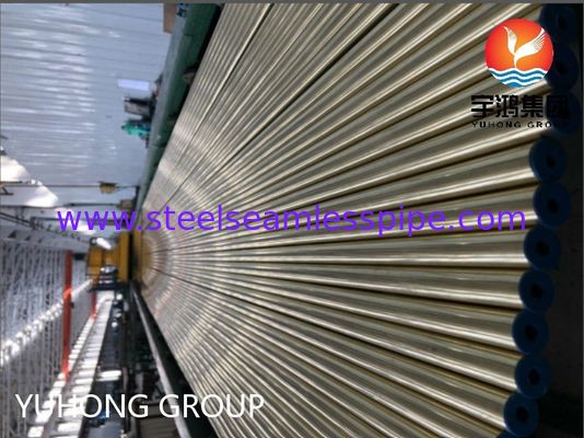 ASTM B111 C44300 O61 Nahtloses Kupferrohr Messing Kupfer Rundrohr für Wärmetauscheranwendungen