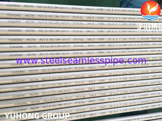 ASTM A213 TP316L S31603 SUS316L Nahtlose Wärmetauscherröhre aus Edelstahl