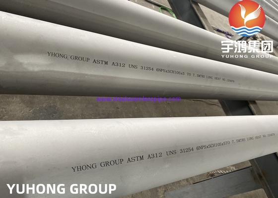 ASTM A312 UNS S31254 254SMO Duplex-Offshore-Rohr aus Edelstahl