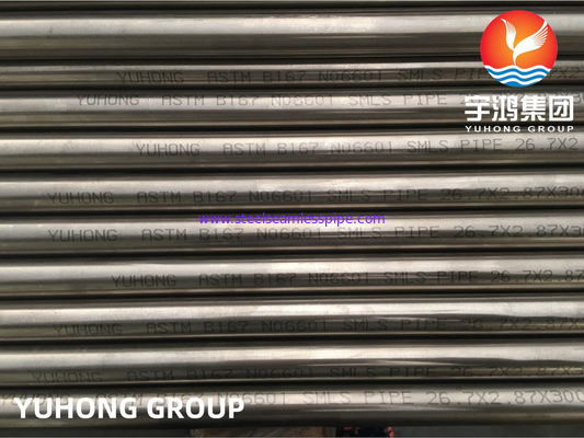 ASTM B167, ASME SB167 Inconel 601 UNS N06601 Nahtlose Rohre aus Nickellegiertem Stahl