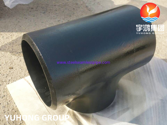 ASTM A234 WP11 Gleichgewicht Tee, Kohlenstoffstahl Butt-Weld-Fitting, schwarze Farbe rostfeste Oberfläche