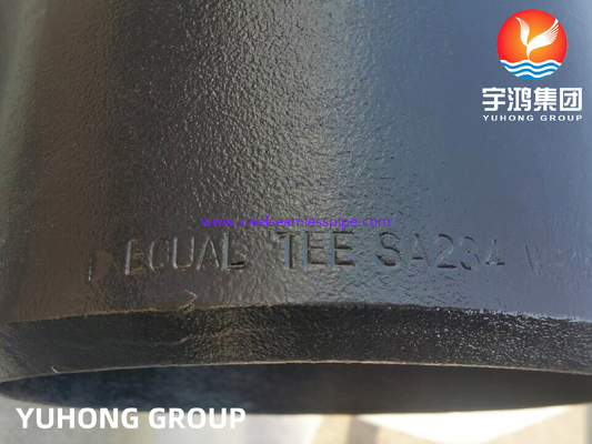 ASTM A234 WP11 Gleichgewicht Tee, Kohlenstoffstahl Butt-Weld-Fitting, schwarze Farbe rostfeste Oberfläche
