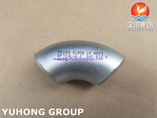 ASTM A403 WP304L Elbogen aus Edelstahl mit Buttweld-Fit ASME B 16.9