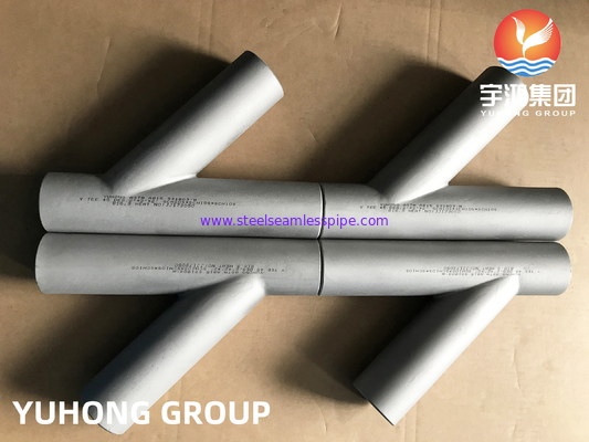 Duplexstahl ASTM A815 S31803, Y-Form Tee, Butt Weld Rohrbefestigung B16.9