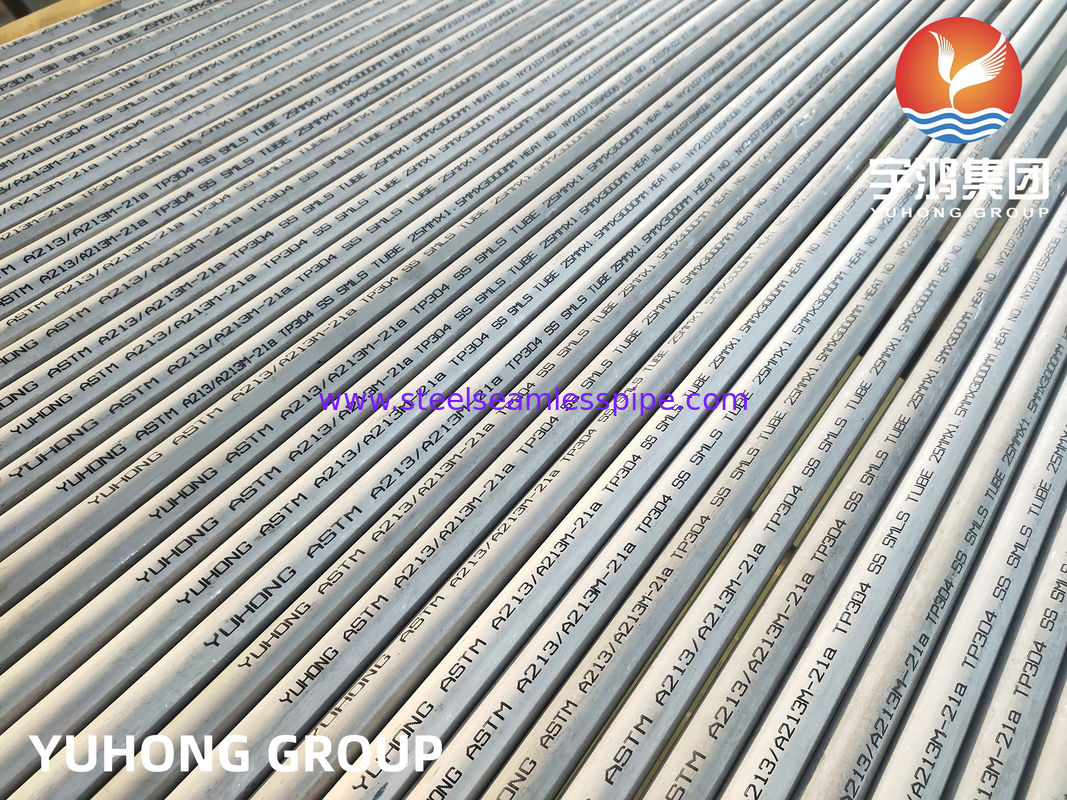 ASTM A213 TP304 Edelstahl nahtloses Rohr, gebeizt & geglüht, für Wärmeübertrager und Kessel