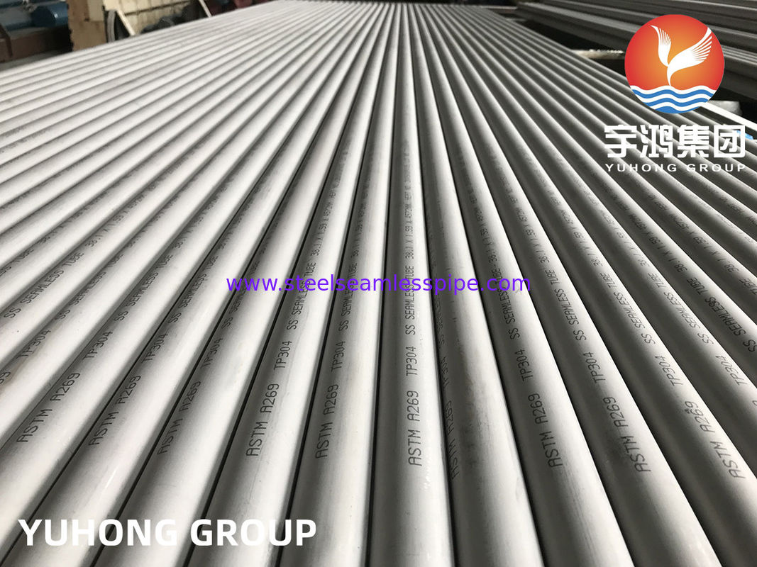 ASTM A269 TP304 Edelstahlseamless Tube, eingelegt, für den Wärmetauscher mit PMI-Prüfung gegossen