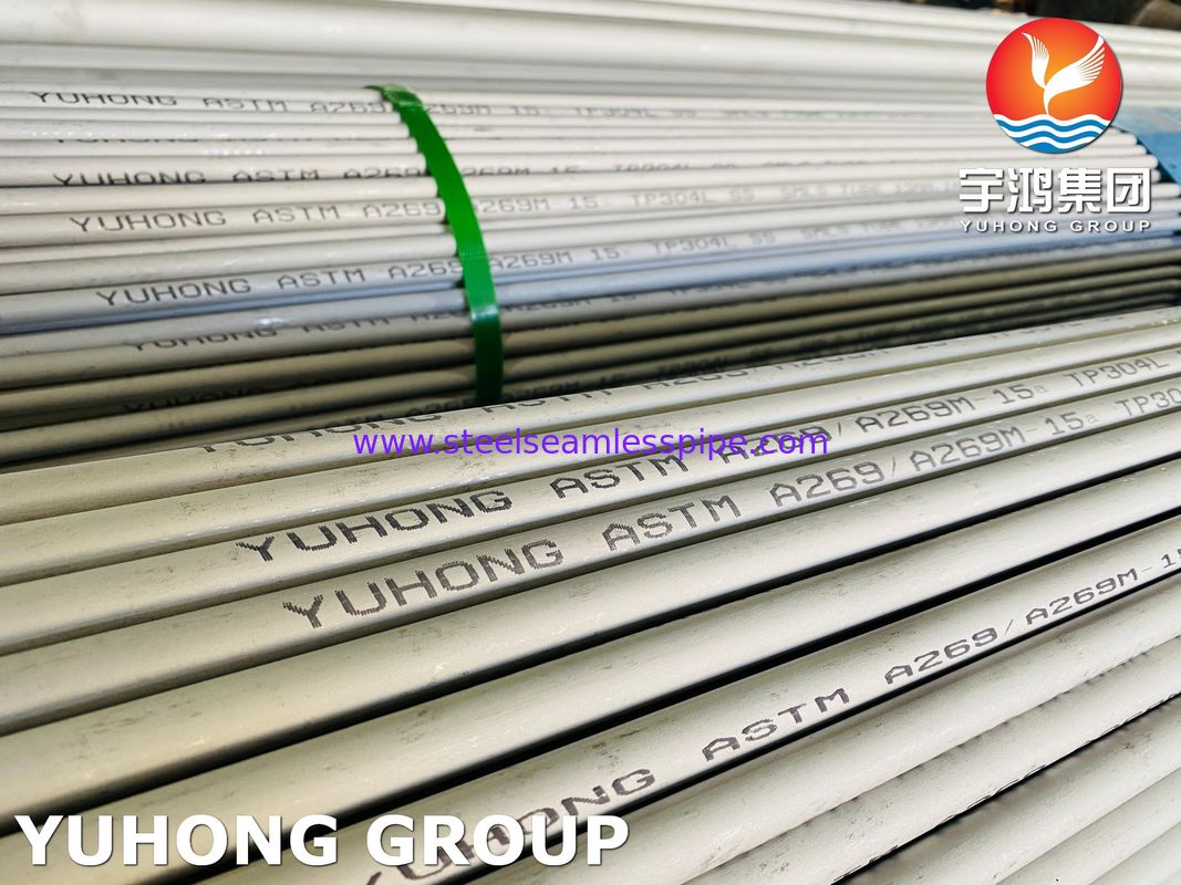 ASTM A269 TP304L Edelstahl nahtloses Rohr gebeizt und geglüht für Wärmetauscher mit PMI-Prüfung