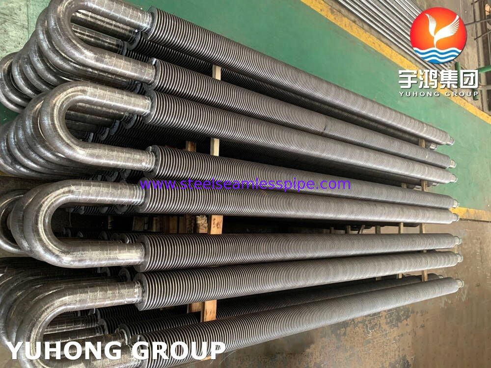 Kohlenstoffstahl U Bend Solid Fined Tube, Hochfrequenz geschweißte Flosse mit A106 Gr.B Rohr verwendet in Economizer