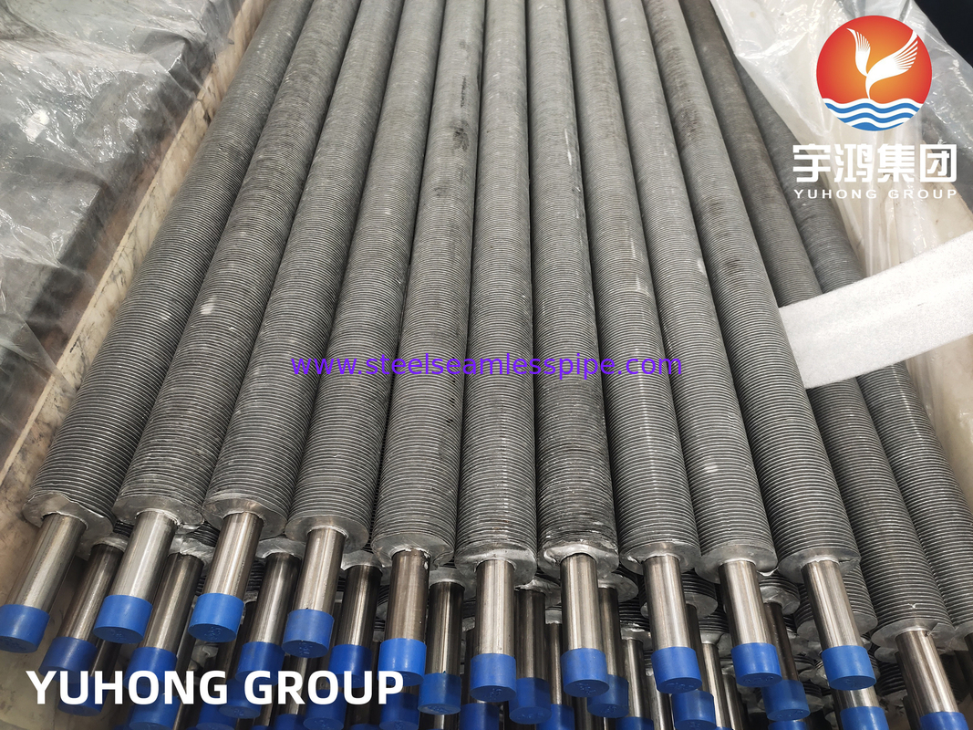 Extrudierte Flossenröhre aus Edelstahl Flossenröhre ASME SA249 TP304 Aluminium1060 Heizkörper Wärmetauscher Luftkühler Anwendung