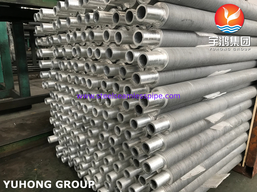 ASTM A312 ASME SA312 Edelstahl-Metallgumbinierte extrudierte Flossenröhre für Wärmetauscher