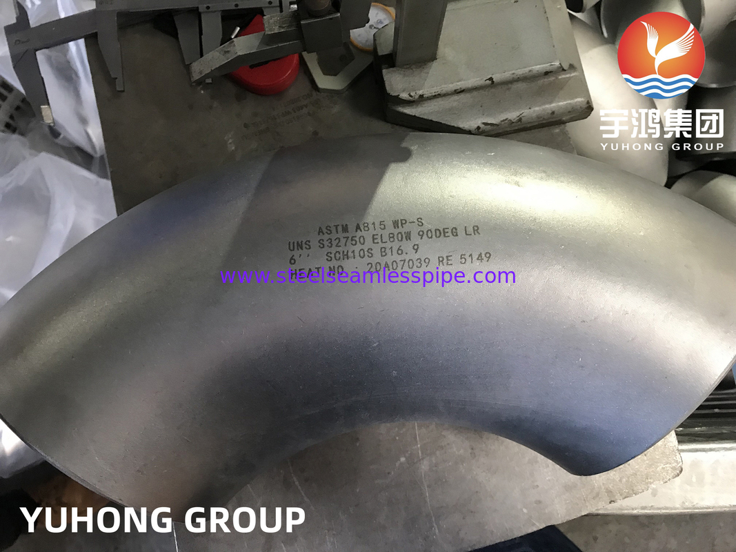 Superduplexstahlfitting stoßen 90 Ölgas Niederlassung Grads ASTM A815 UNS S31803