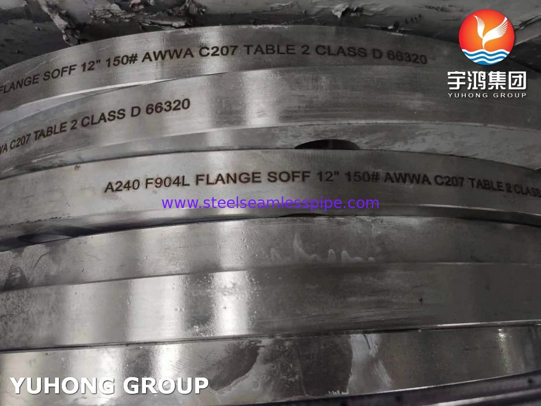 ASTM A240 F904L Edelstahl AWWA C207 Tabelle 2 Klasse D Rutsch auf FF Flansche