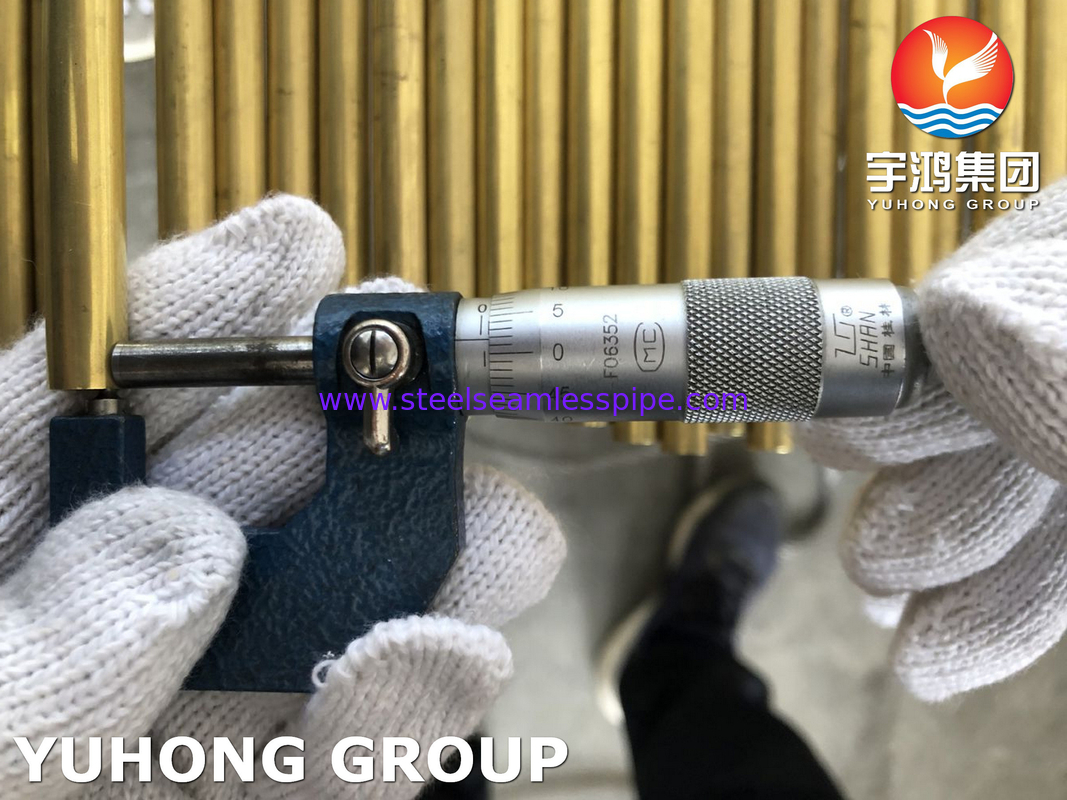 ASME SB111 C70600 C68700 C71500 C44300 Nahtloser Rohr 100% HT 15,88 X 1,24 X 6096MM
