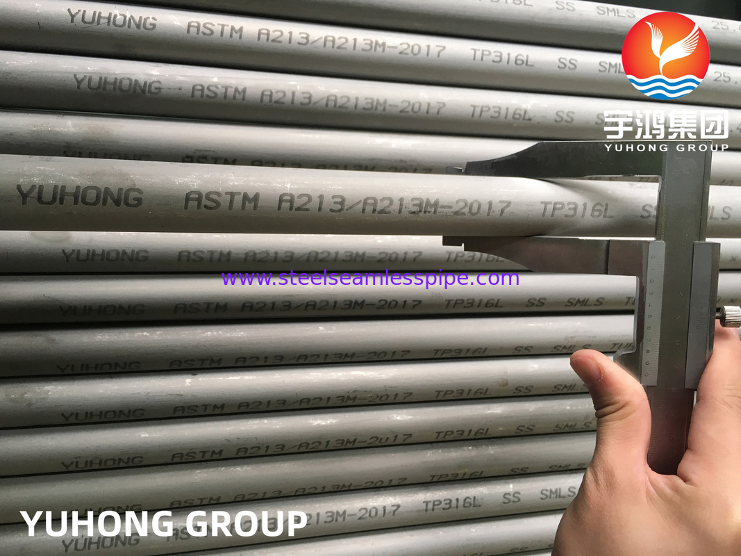 ASME SA213 TP316L Nahtlose Edelstahlröhre BWG 20 0,89mm Für Trockenkühlgerät