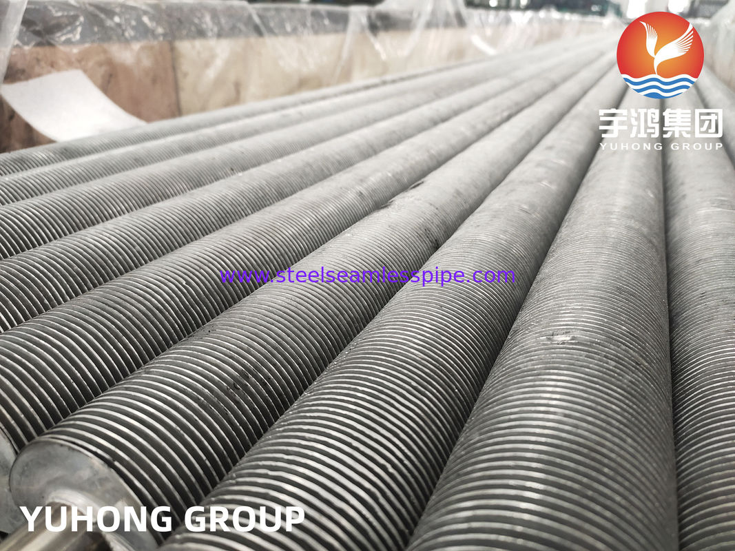 ASME SA249 TP304 Aluminium extrudiertes T-Rippenrohr für Wärmetauscher in Trockenöfen, runde Form