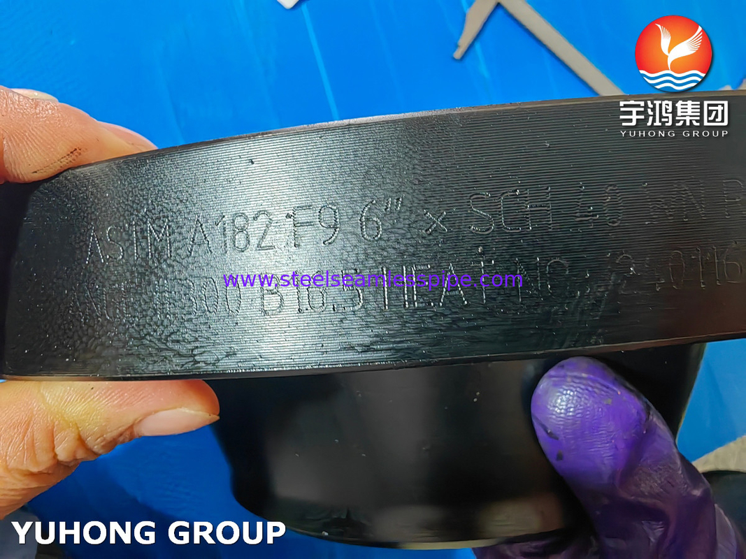 ASTM A182 Gr F9 Schweißhalsflansche aus Legierungsstahl ASME B16.5 geschmiedete WNRF Flansche