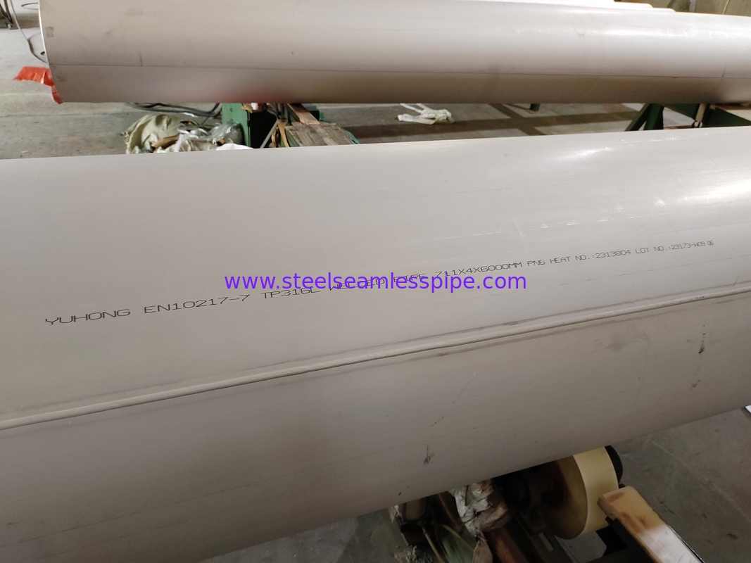 TP316L DSAW-Rohr EN 1.4404 für Kläranlagen ASTM A358 Norm