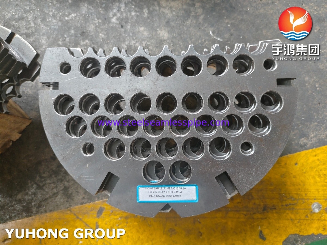 ASME SA516 Baffle-Platten aus Kohlenstoffstahl der Klasse 70 für Wärmetauscher NACE MR0175
