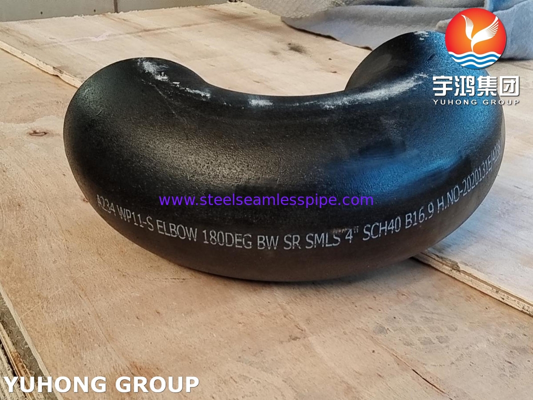 180° ELBOW 90° ELBOW A234 WP11 WP22 BW SR Nahtlose Fittings aus Legierungsstahl für Heizungen