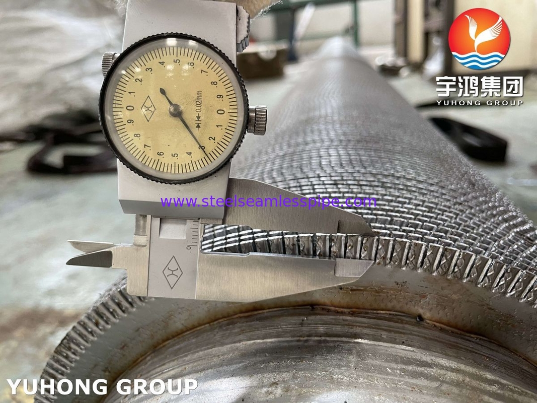 ASME SA312 TP347 Edelstahl-HFW-Ziegelröhre mit Edelstahl-Finnenstreifen für Ökonomizer