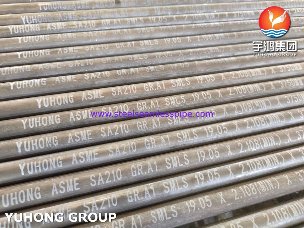 ASTM A210 Gr. A1 Nahtlose Rohre aus mittelgekohltem Stahl für Kessel (Mindestwandstärke)