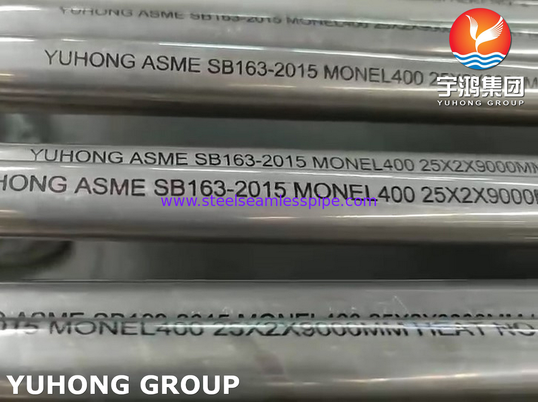 ASME SB163 MONEL 400 (UNS N04400) Nickellegierung nahtloses Rohr für Wärmeübertrager und Kondensator