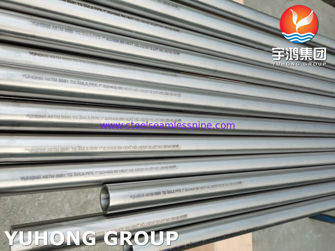 ASTM B861 Gr.2 / UNS R50400 Seamless Pipe aus Titan Korrosionsbeständiges Rohr