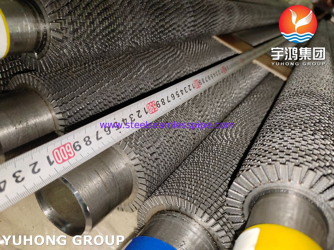 Geriffelte Rippenrohre | Hochfrequenzgeschweißt | T22-Basisrohr & Kohlenstoffstahl-Rippen für HRSG / Kessel