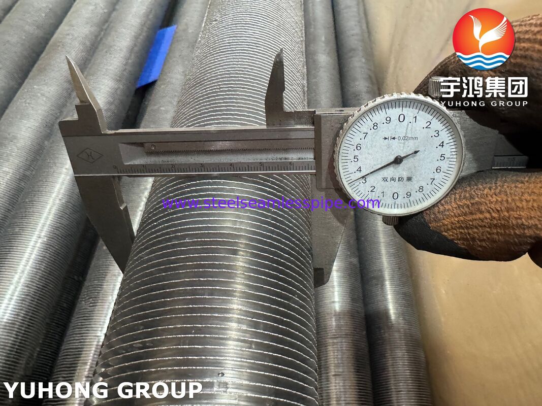 Extrudierter Rippenrohr - ASTM A179 Kohlenstoffstahl Basis / Aluminium 1060 Rippen für Wärmetauscher