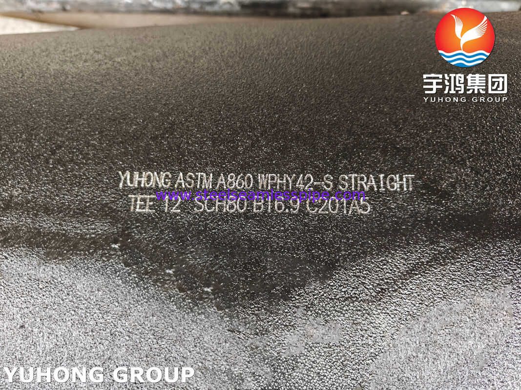 ASTM A860 WPHY42-S Equal Tee Hochfestigkeits-Stahl-Gipfel-Schweißanlage für Hochdruck-Rohrleitungen