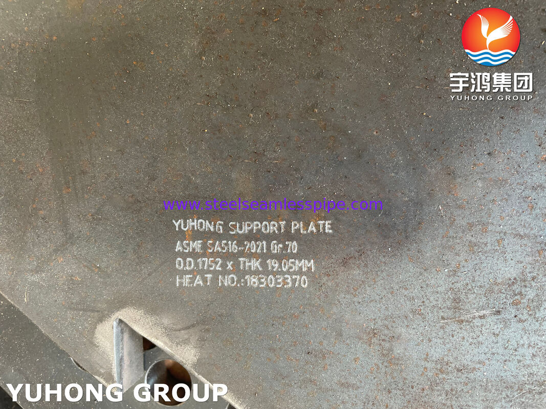 Kohlenstoffstahl Baffle Plate Stützplatte ASME SA516 GR 70 für den Wärmetauscher