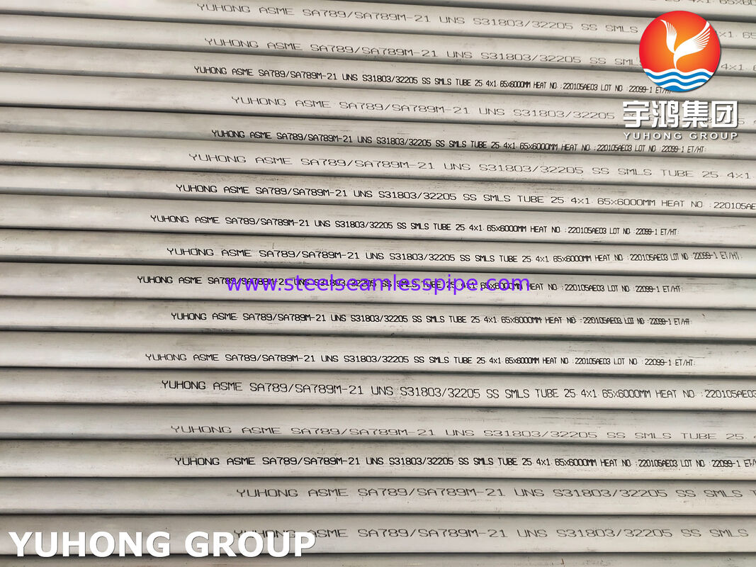 ASTM A789 S31803 & S32205 Duplex rostfreies, nahtlos geschweißtes Rohr für die Industrie