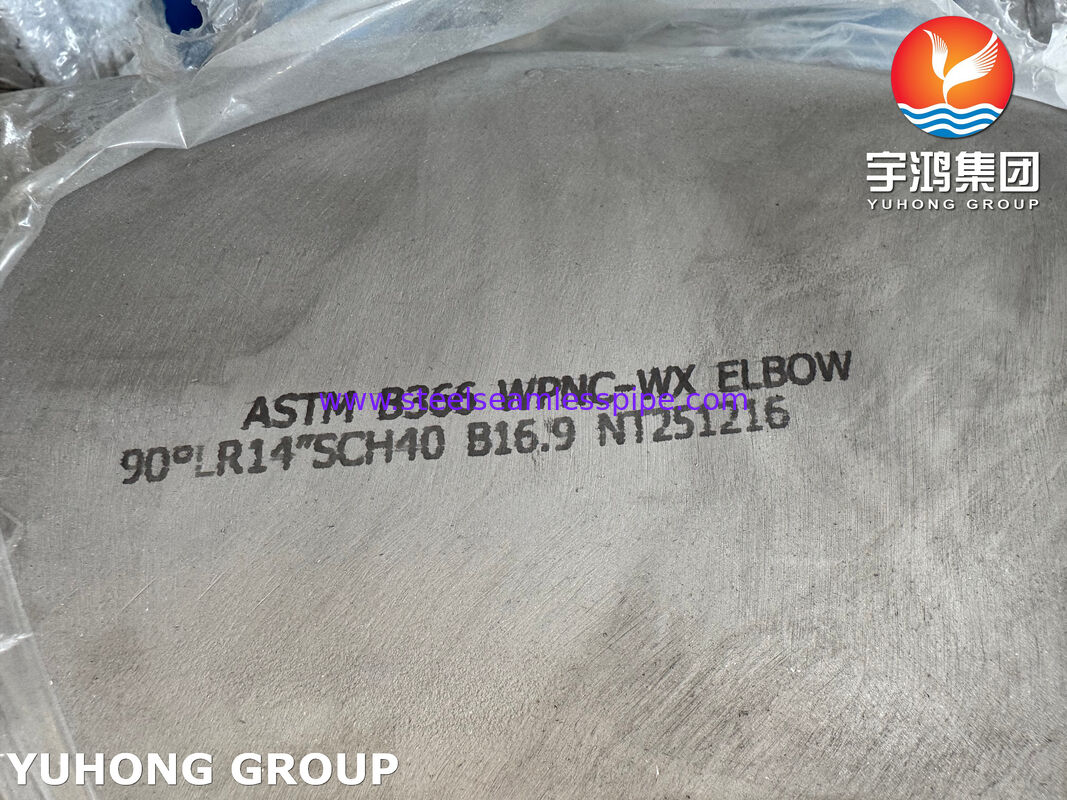 ASTM B366 WPNC-Winkel UNS N04400 / Monel 400 Stumpfschweißrohrverschraubungen 90-Grad-LR-Winkel
