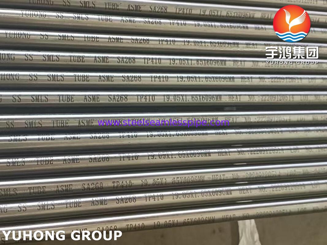 ASME SA268 TP410 / 1.4006 / X12Cr13 Stainless Steel Seamless Tube For Power Generation