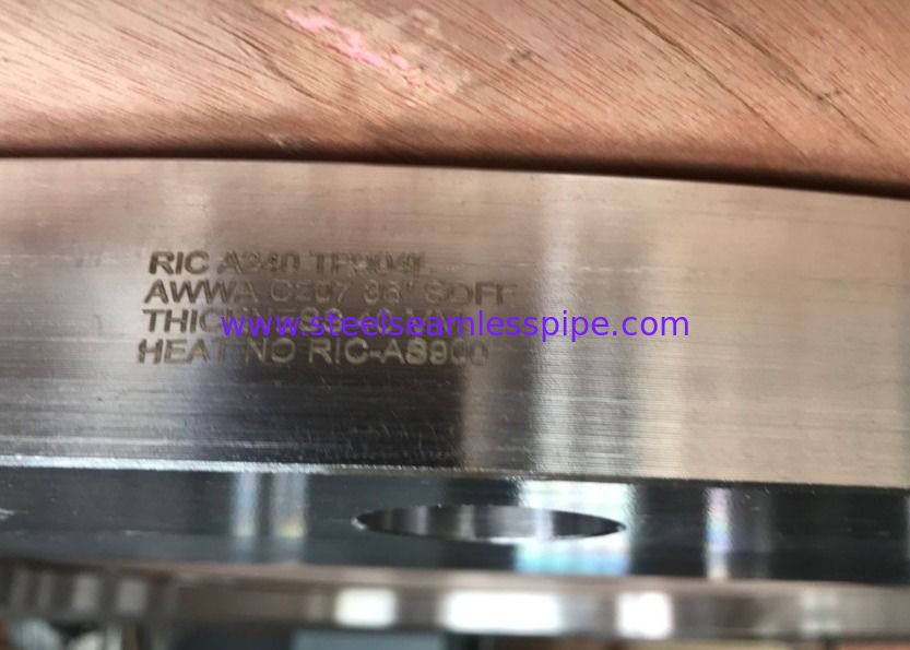 Beleg auf Flansch, FF-Art, 36" 40mm starkes A182 F904L, Edelstahl geschmiedeter Flansch