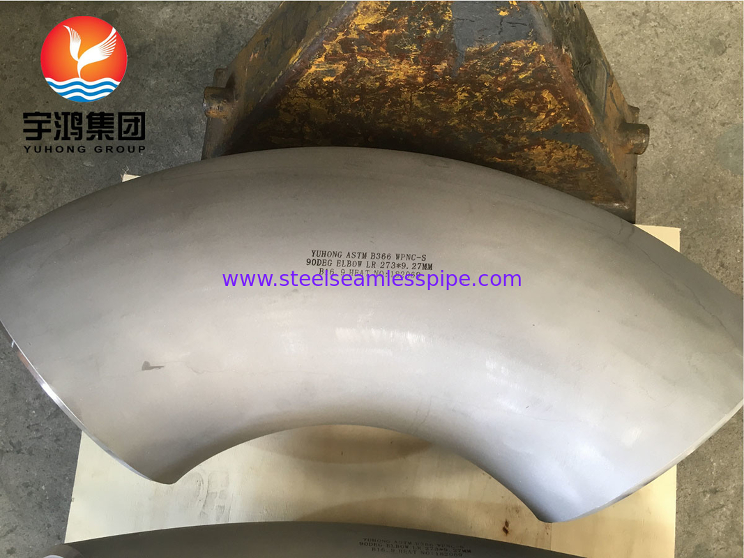 ASTM B366 Monel 400 / UNS N04400 90°-Nickellegierungsstahl Buttweld-Einbau mit Ellenbogen