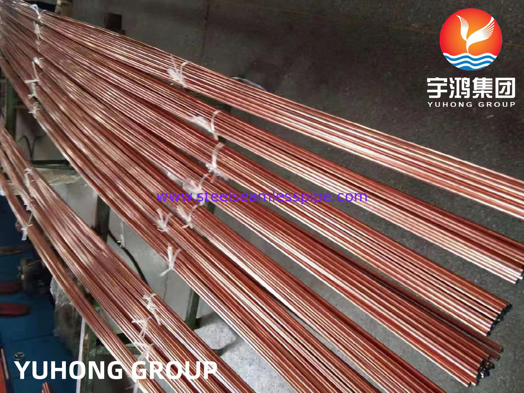 ASTM B111 / ASME SB111 TP2 UNS C12200 DHP Kupferrohr nahtloser Wärmetauscherrohr