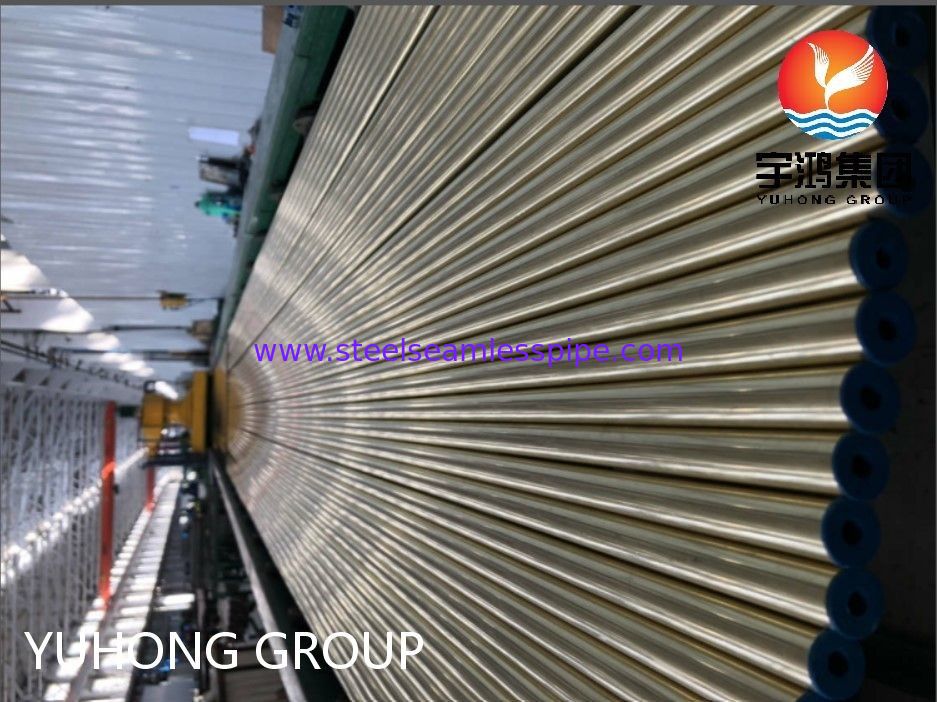 ASTM B111 C44300 O61 Nahtloses Kupferrohr Messing Kupfer Rundrohr für Wärmetauscheranwendungen