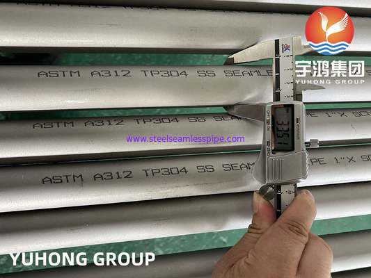 Nahtlose Rohre aus Edelstahl ASTM A312 TP304, Öl- und Gasnutzung