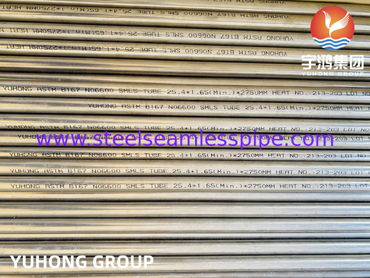 ASTM B167 UNS N06600 Nahtlose Röhre aus Nickellegierung für Kondensatoren