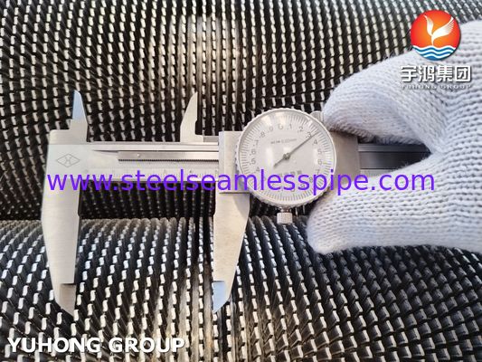 A312 TP347 Rohr aus Edelstahl, spiralförmig, zerknittert, HFW-Finnen