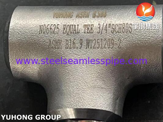 ASTM B366 WPNCMC Fittings UNS N06625 / Inconel 625 Nickellegierung T-Stück ASME B16.5 Fittings
