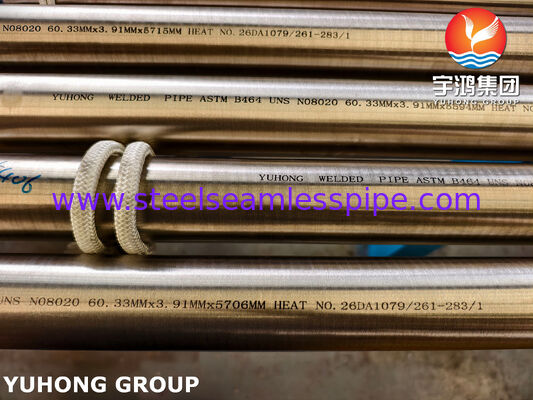 ASTM B464 UNS N08020 CARPENTER 20 NICKELLEGIE GESCHWEISSTES ROHR NS143