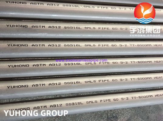 Edelstahl-nahtloses Rohr ASME SA312 TP316L